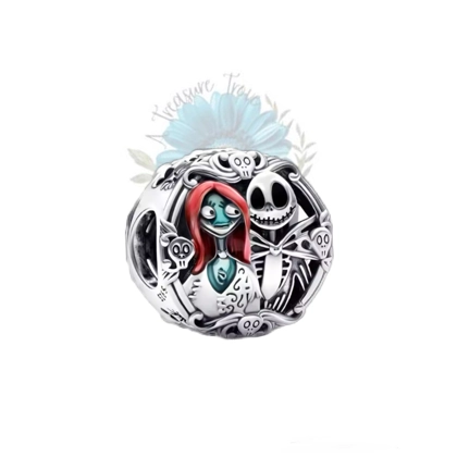 Jack and sally round charm Jack and sally round charm