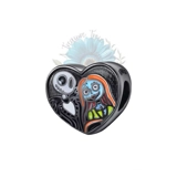 Jack and sally heart charm
