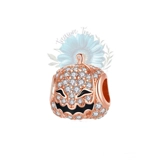 Rose gold pumpkin charm