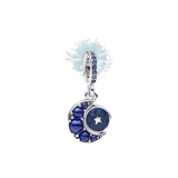 Blue moon and star charm