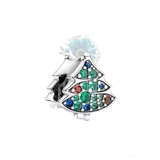 Silver gem Christmas tree charm
