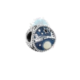 Round Santa and sleigh charm