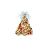 Gold gem Christmas tree charm