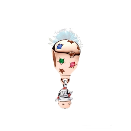 Santa and hot air balloon charm Santa and hot air balloon charm