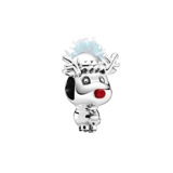 Silver reindeer charm