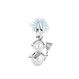 Pearl snowman charm