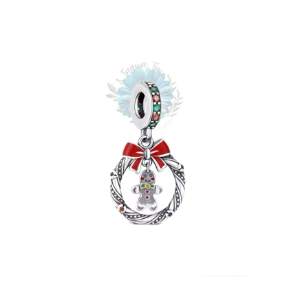 Gingerbread wreath charm Gingerbread wreath charm