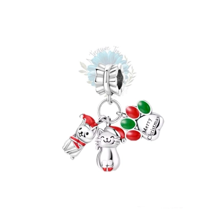 Cat Christmas charm Cat Christmas charm