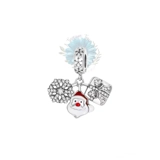 Santa, present and snowflake charm