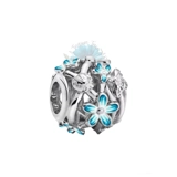 Round flower and ladybird charm