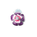 Purple glitter flower charm