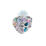 Family tree and hummingbird charm