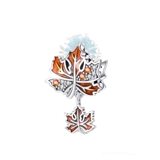 Double autumn leaf charm
