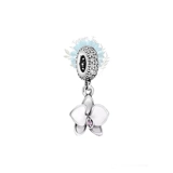 Orchid dangle charm