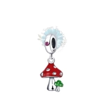 Red and green mushroom charm