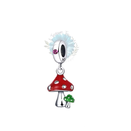 Red and green mushroom charm Red and green mushroom charm