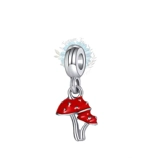 Double red mushroom charm
