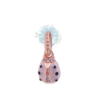 Rose gold and pink ladybug charm Rose gold and pink ladybug charm