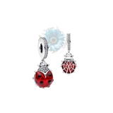 Glass ladybug charm