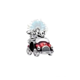 Mickey and Minnie driving charm