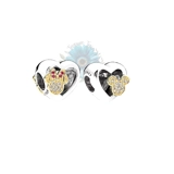 Gold and silver Minnie and Mickey charm