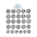 Round letter charm