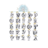 Crown letter charm
