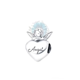 Heart angel charm