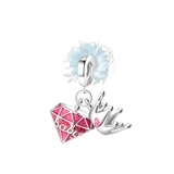 Diamond and crown charm
