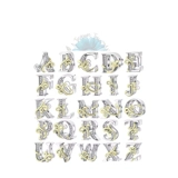 Gold swirl letter charm