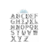 Gemmed letter charm