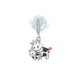 Mum and baby cow charm