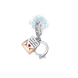 Letter and ring charm
