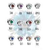 Twisted birthstone charm