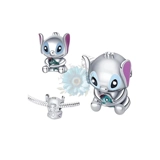 Stitch and frog charm
