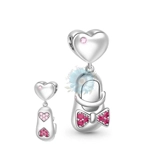 Pink baby shoe charm