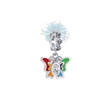 Rainbow butterfly charm