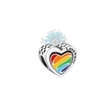 Rainbow heart charm