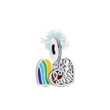 Rainbow love wins heart charm