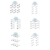 Set of 10 nose studs