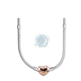 Solid heart charm necklace