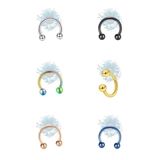 Set of 4 horseshoe earrings
