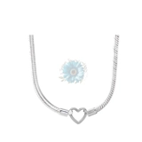 Heart clasp charm necklace