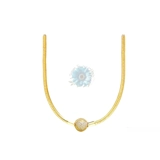 Round gemmed heart charm necklace