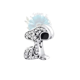 Jewelled snoopy charm