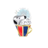 Snoopy teacup charm