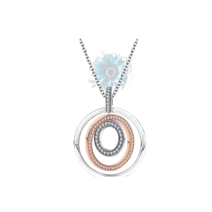 Two-toned multi ring necklace Two-toned multi ring necklace