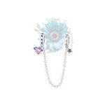 Glass heart and star safety chain