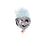 Triple heart mum charm