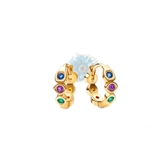 Infinity stone hoop earrings